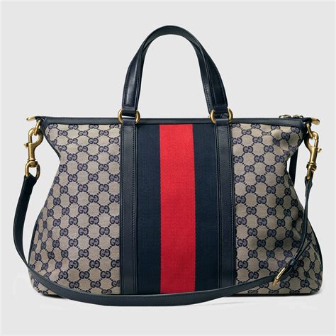 Gucci Rania Original GG Canvas Tote Bag 